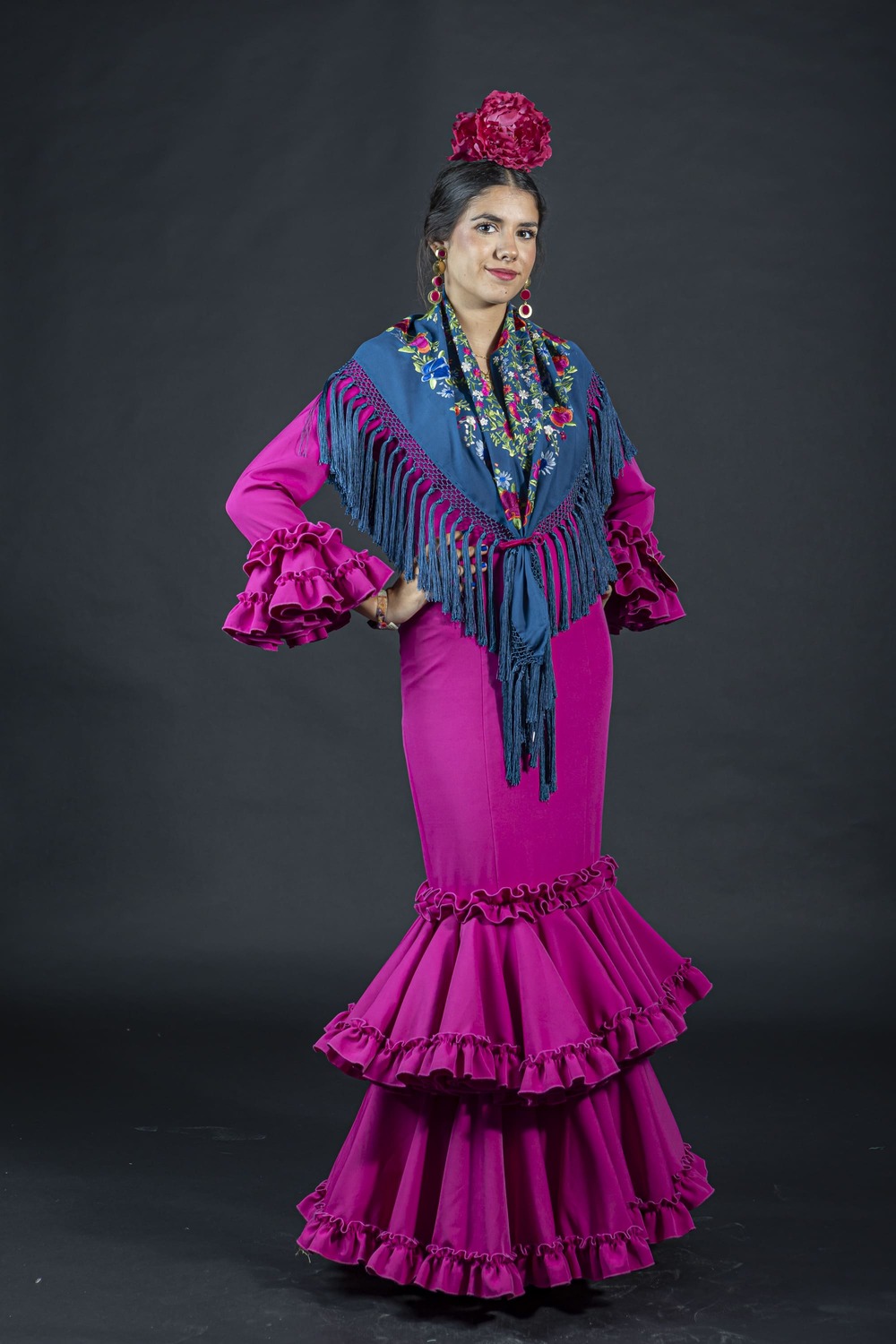 traje de flamenca buganvilla