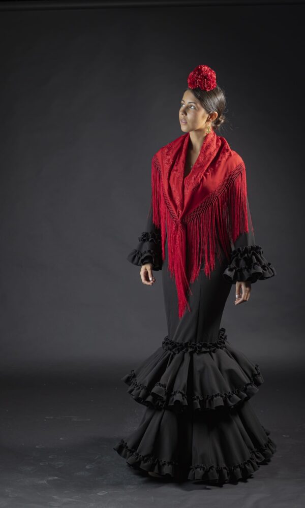 traje de flamenca adriana negro