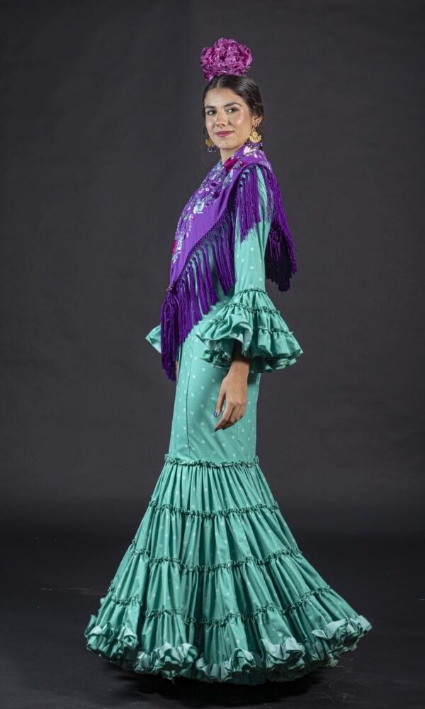 traje de flamenca verde agua