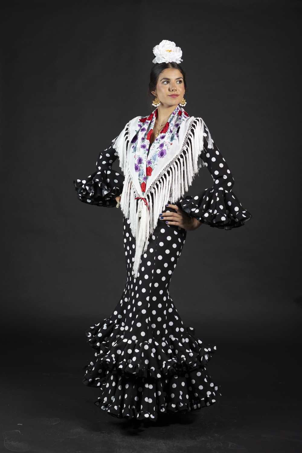 traje de flamenca amatista negro