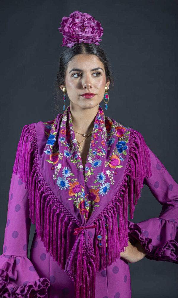 mantoncillo buganvilla bordado