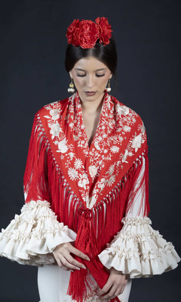 mantoncillo coral bordado