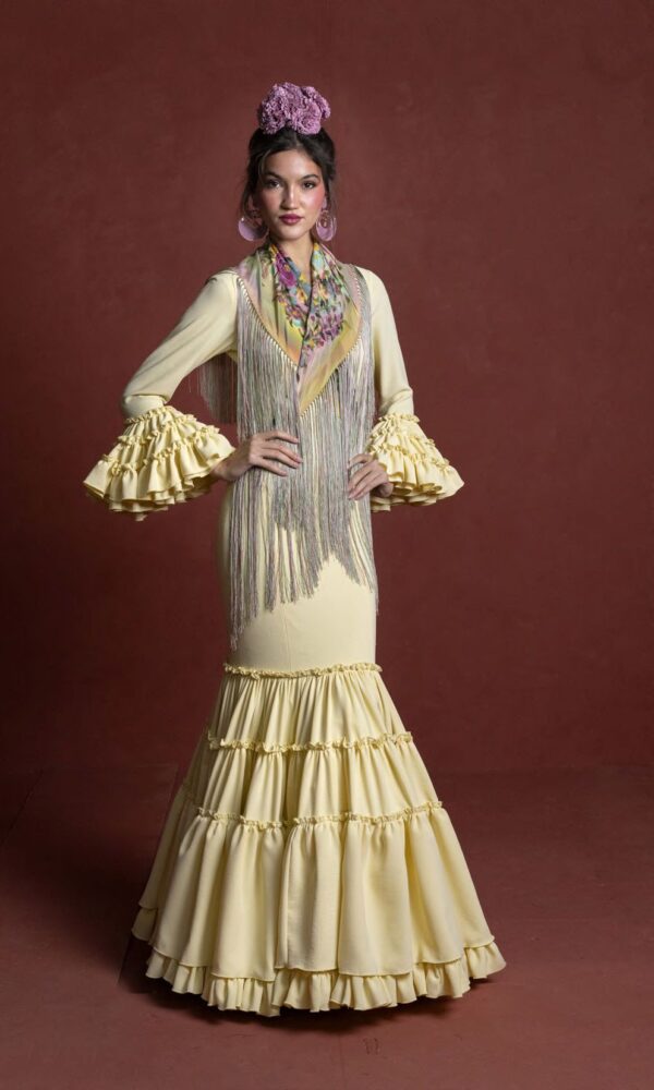 Traje de Flamenca Amarillo Mantequilla (Nardo)