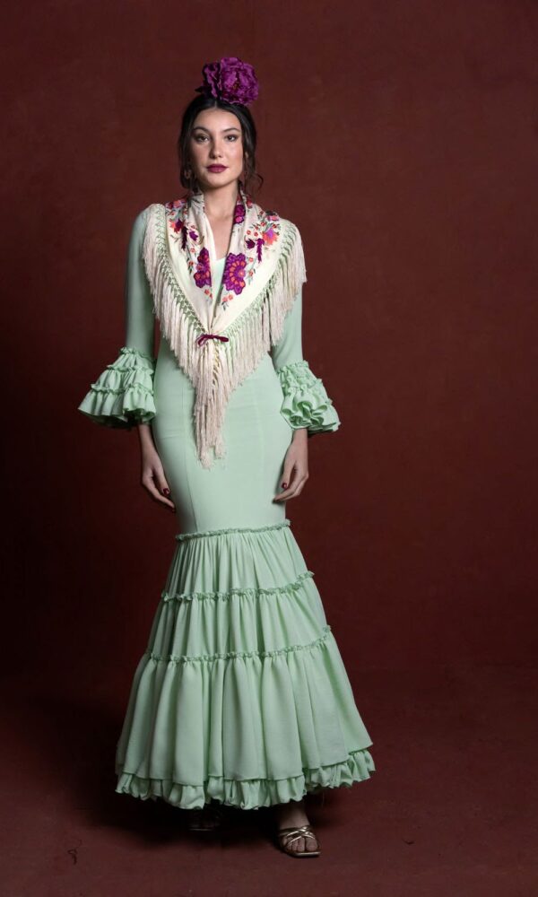 Traje de Flamenca Verde Manzana (Nardo)