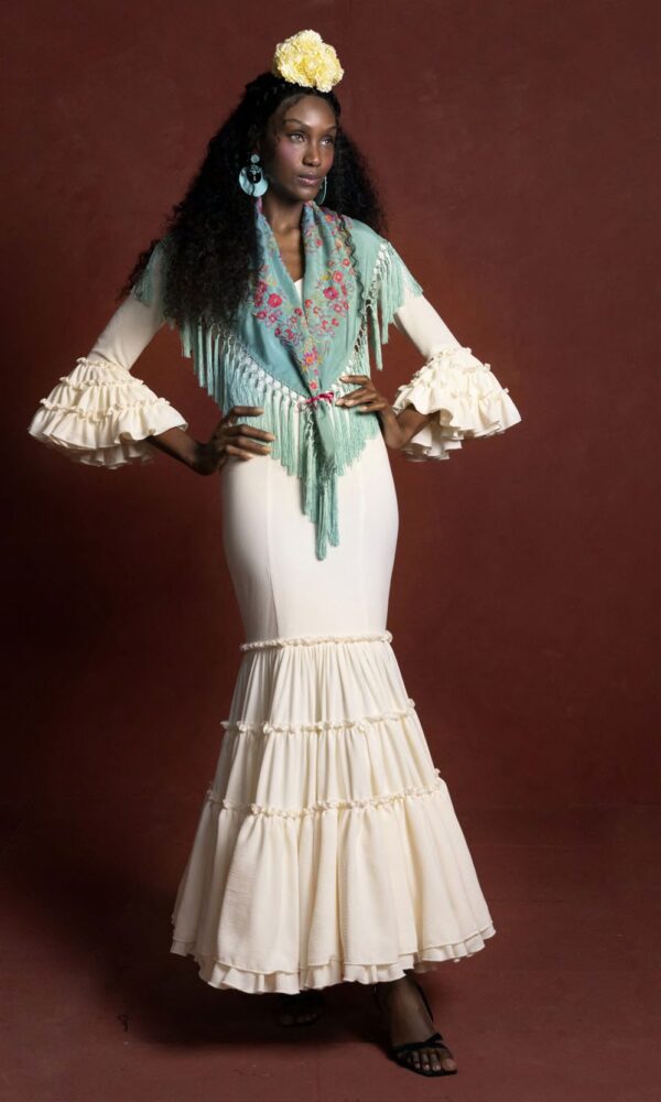 Traje de Flamenca Beige (Nardo)