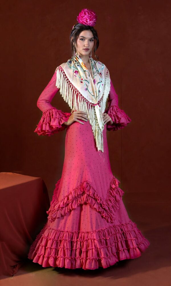 Traje de Flamenca Rosa (Menta)