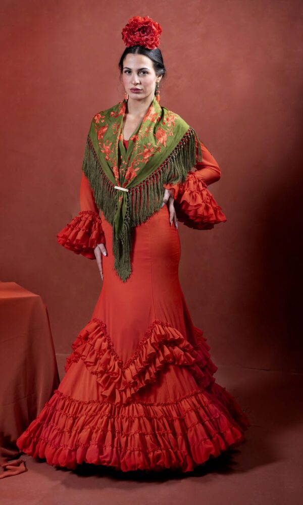 traje de flamecna color coral